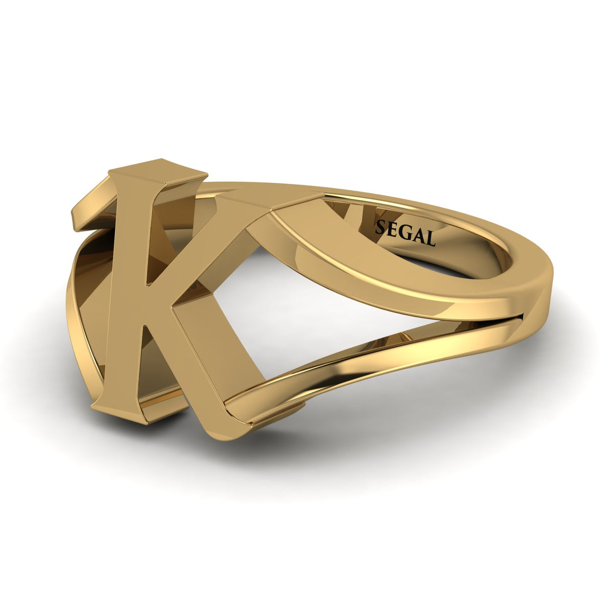 10k or 14k Gold Heart Shape Letter 'K' Initial CZ Ring Jewelry | eBay